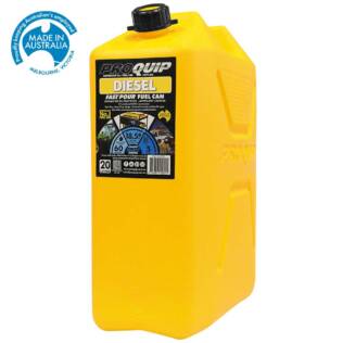 20L Plastic Fast Pour Fuel Can - Diesel Yellow