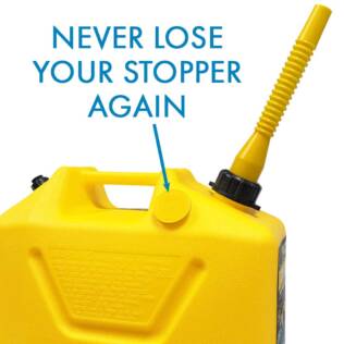 20L Plastic Fast Pour Fuel Can - Diesel Yellow