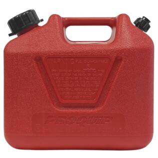 5L Plastic Fast Pour Fuel Can - Unleaded Red