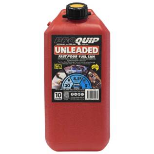 10L Plastic Fast Pour Fuel Can - Unleaded Red