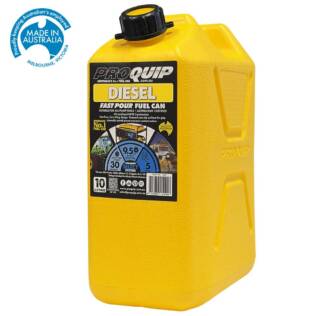 10L Plastic Fast Pour Fuel Can - Diesel Yellow