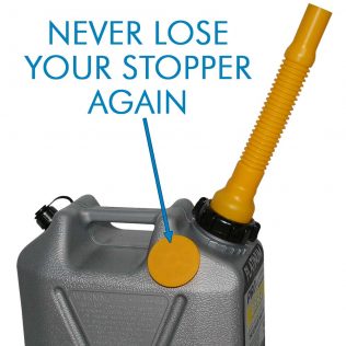 5L Platinum Plastic Fuel Can with Diesel Pourer_Storage_Nub_2