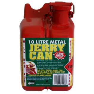 10L Jerry Can – Metal AFAC Unleaded Red