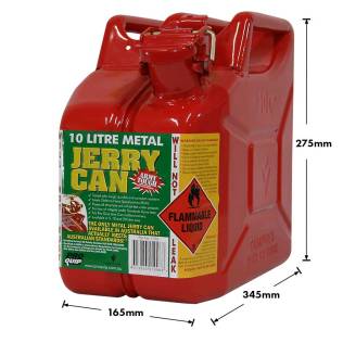 10L Jerry Can – Metal AFAC Unleaded Red