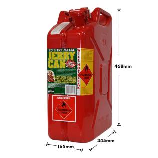20L Jerry Can – Metal AFAC Unleaded Red