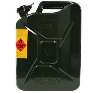 20L 2 Stroke 25:1 AFAC Metal Jerry Can Font