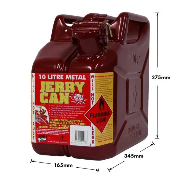 10L Red ExploSafe Metal Can