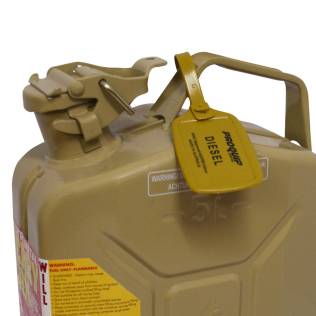 Fuel Tag Diesel Olive Yellow