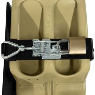 20L Front Load Metal Jerry Can Holder - Lockable