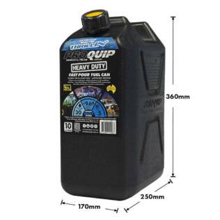 10L Plastic Fast Pour Fuel Can - Heavy Duty