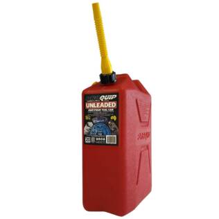 20L Plastic Fast Pour Fuel Can - Unleaded Red