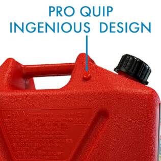 20L Plastic Fast Pour Fuel Can - Unleaded Red