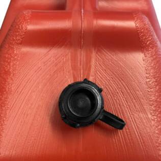 20L Plastic Fast Pour Fuel Can - Unleaded Red