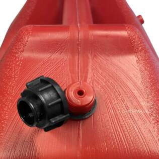 20L Plastic Fast Pour Fuel Can - Unleaded Red