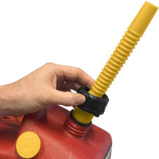 20L Plastic Fast Pour Fuel Can - Unleaded Red