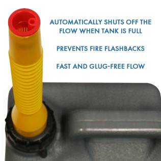 5L 2 Stroke 50:1 Plastic Safe-T-Pour Fuel Can