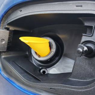 Capless Gas Tank Funnel