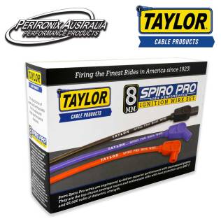 Taylor Cable 8mm Spiro-Pro spark plug wires - 4cyl 180 black