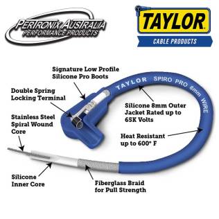 Taylor Cable 8mm Spiro-Pro Spark Plug Wires – 8cyl 135 black