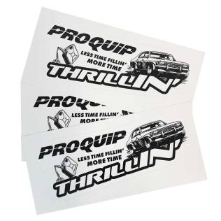 Race Car Pro Quip Less Time Fillin' More Time Thrillin' Sticker