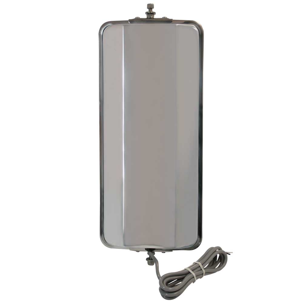 Stainless Steel 7 x 16 inch Heated Mirror Head – West Coast Style A1006