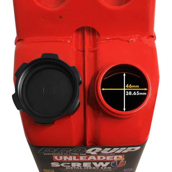 10L Jerry Can – Metal Screw U Unleaded Red