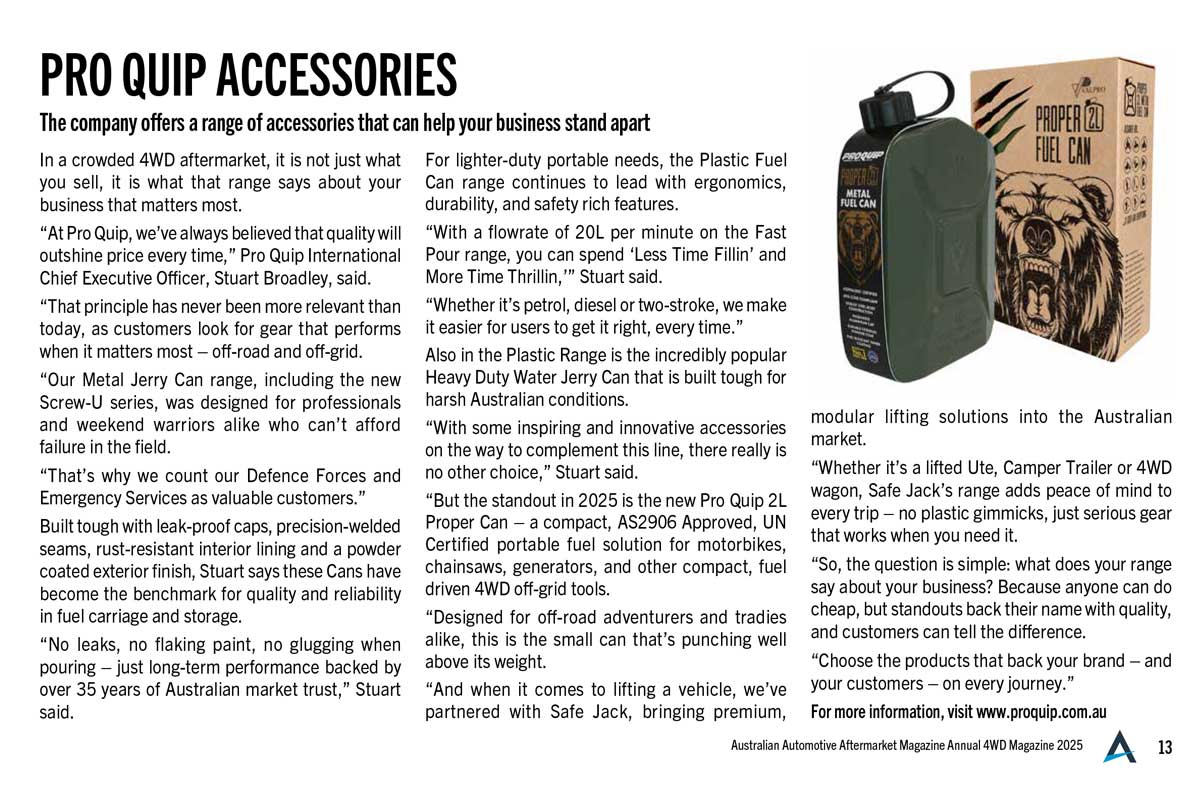 Pro Quip Accessories